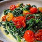 Creamy Spinach Recipe Garlic Cream With Cherry Tomatoes 1762521081.9107037