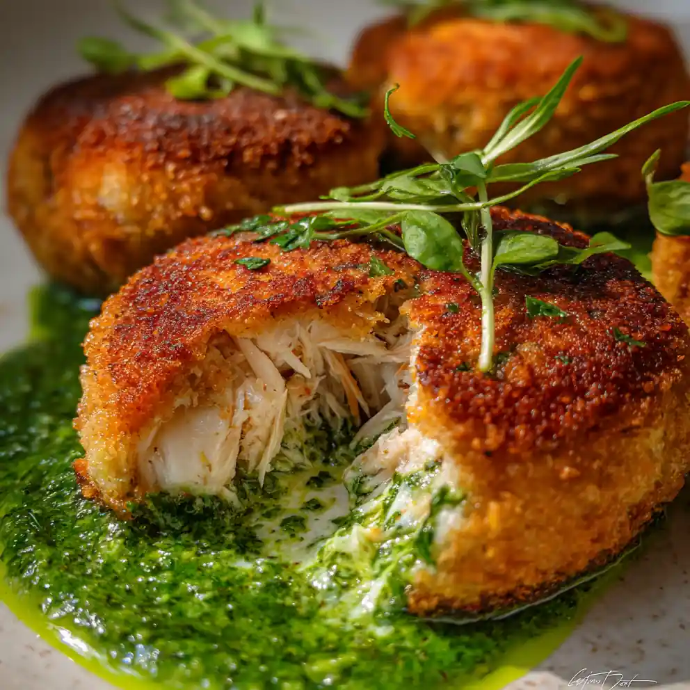 fish cakes recipe Herbed Green Sauce Dappled