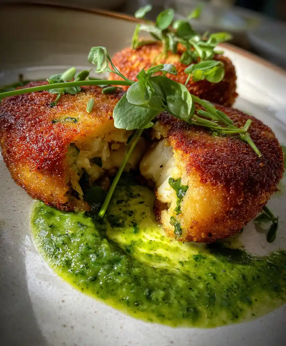 fish cakes recipe Herbed Green Sauce Dappled