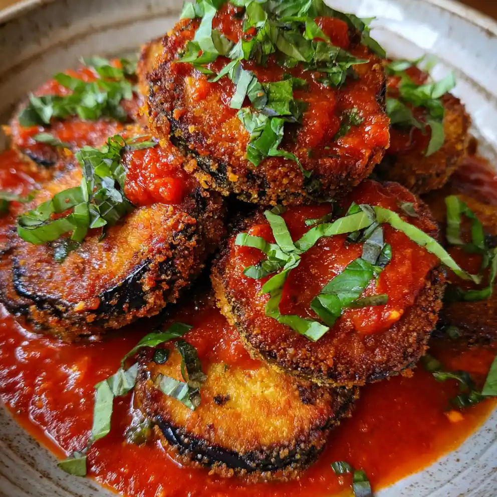 fried eggplant recipe Crimson Marinara With Basil
