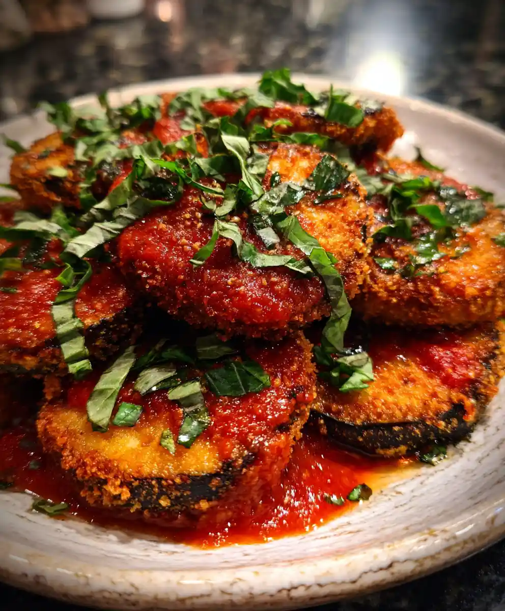 fried eggplant recipe Crimson Marinara With Basil