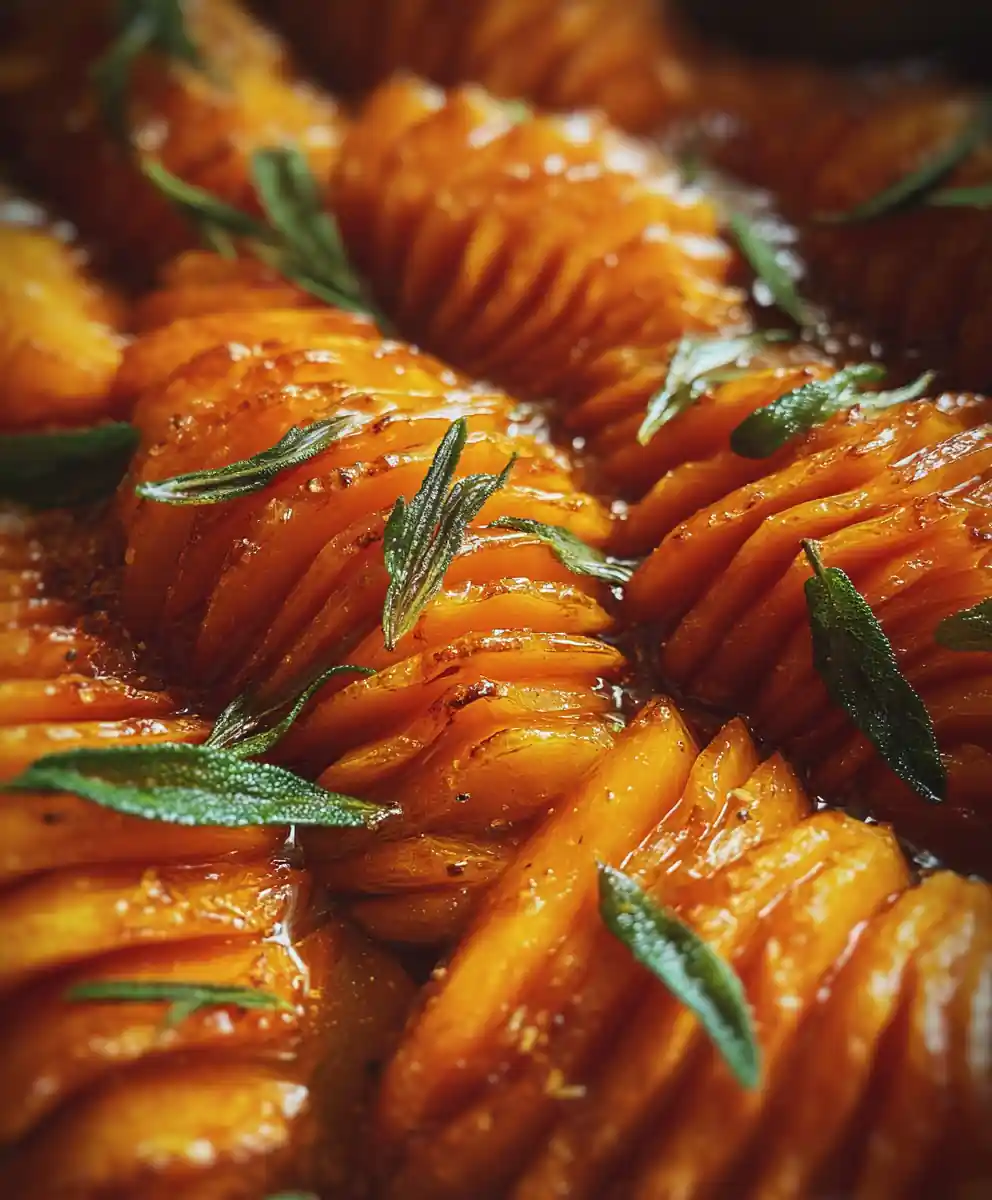 hasselback butternut squash recipe Maple Chili Lacquer With Sage