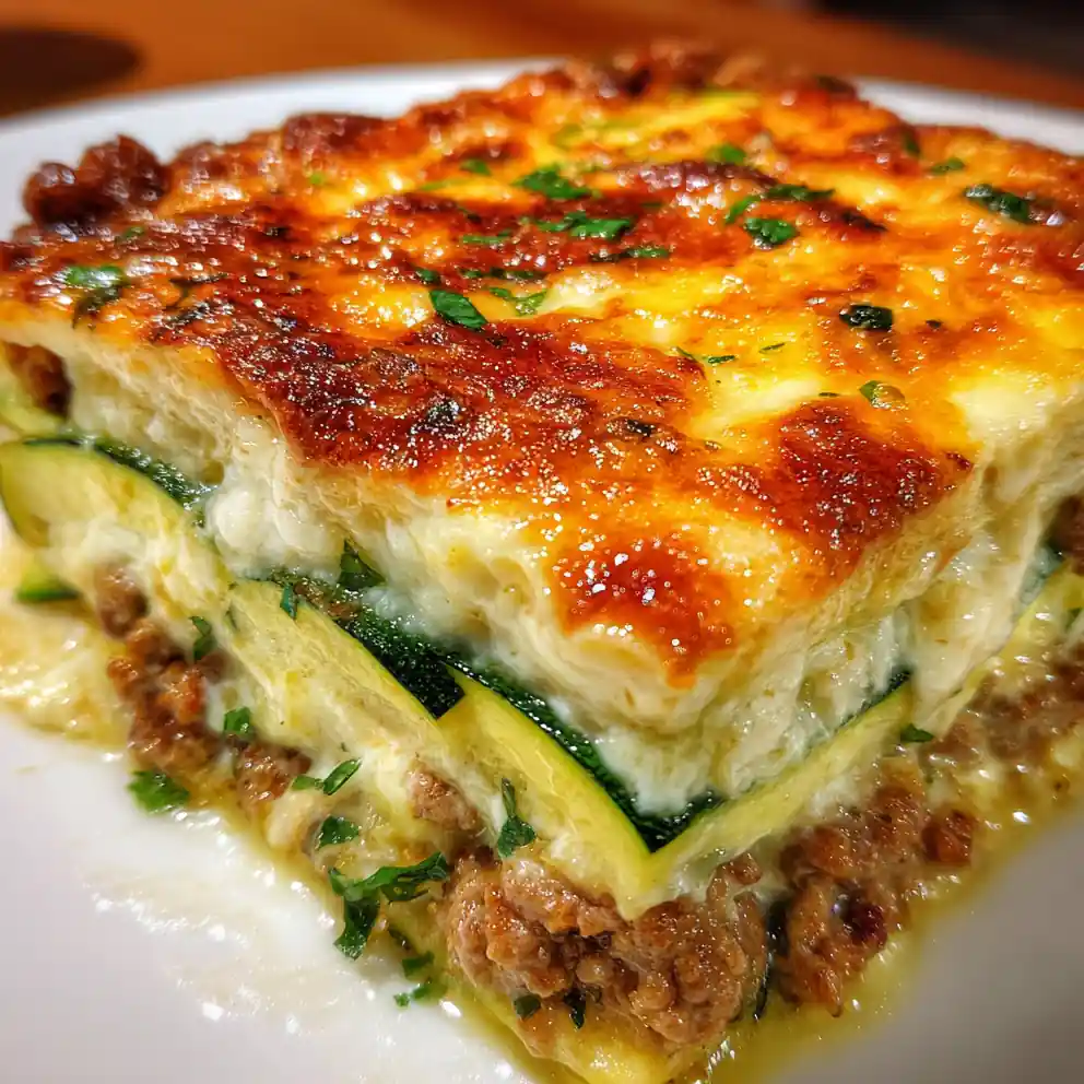 keto lasagna recipe Zucchini Ribbon Alfredo Layers