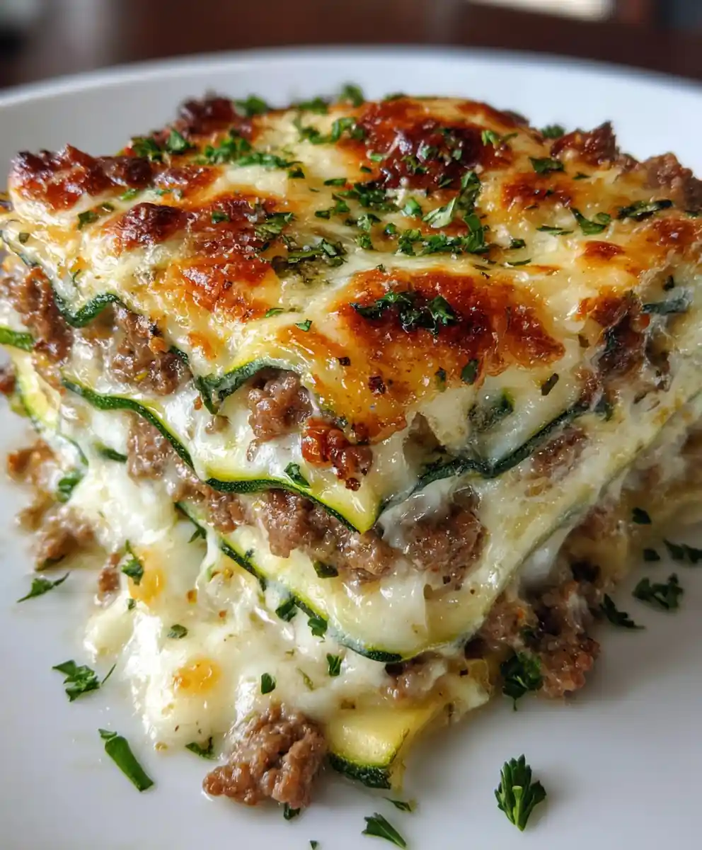 keto lasagna recipe Zucchini Ribbon Alfredo Layers