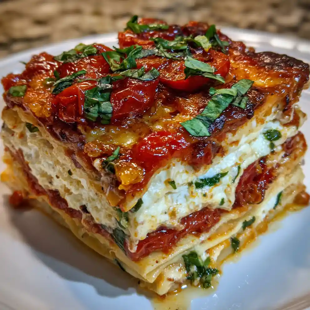 lasagna recipe ingredients Roasted Tomato Basil Layer Stack