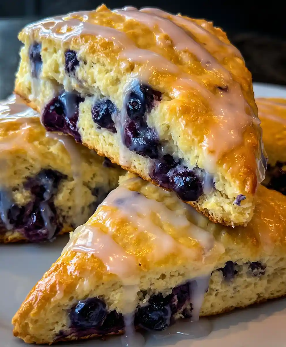 Lemon Blueberry Scones Recipe Indigo Lemon Glaze 7 lemon blueberry scones recipe Indigo Lemon Glaze