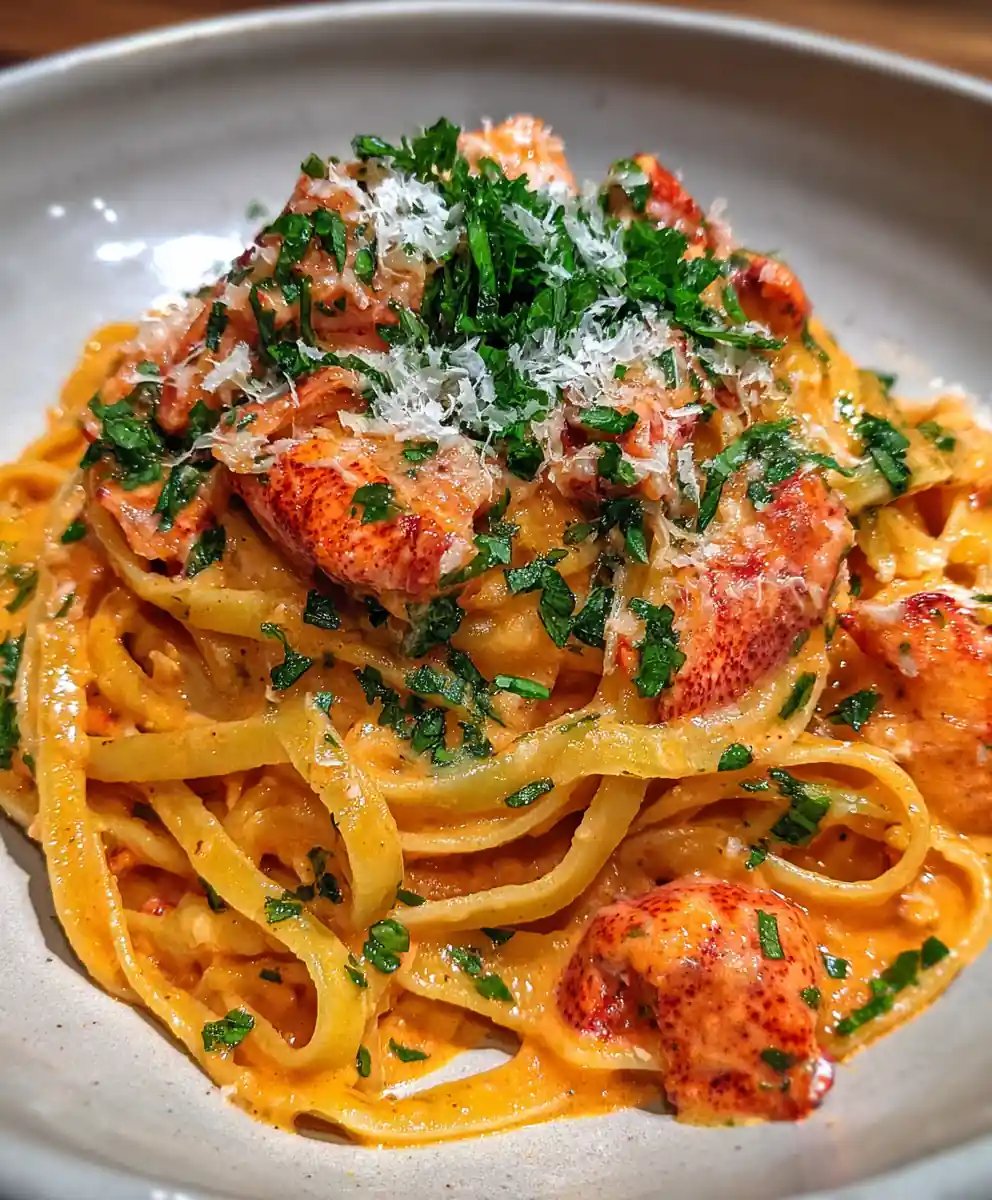 lobster pasta recipe Blush Tomato Cream With Herbs