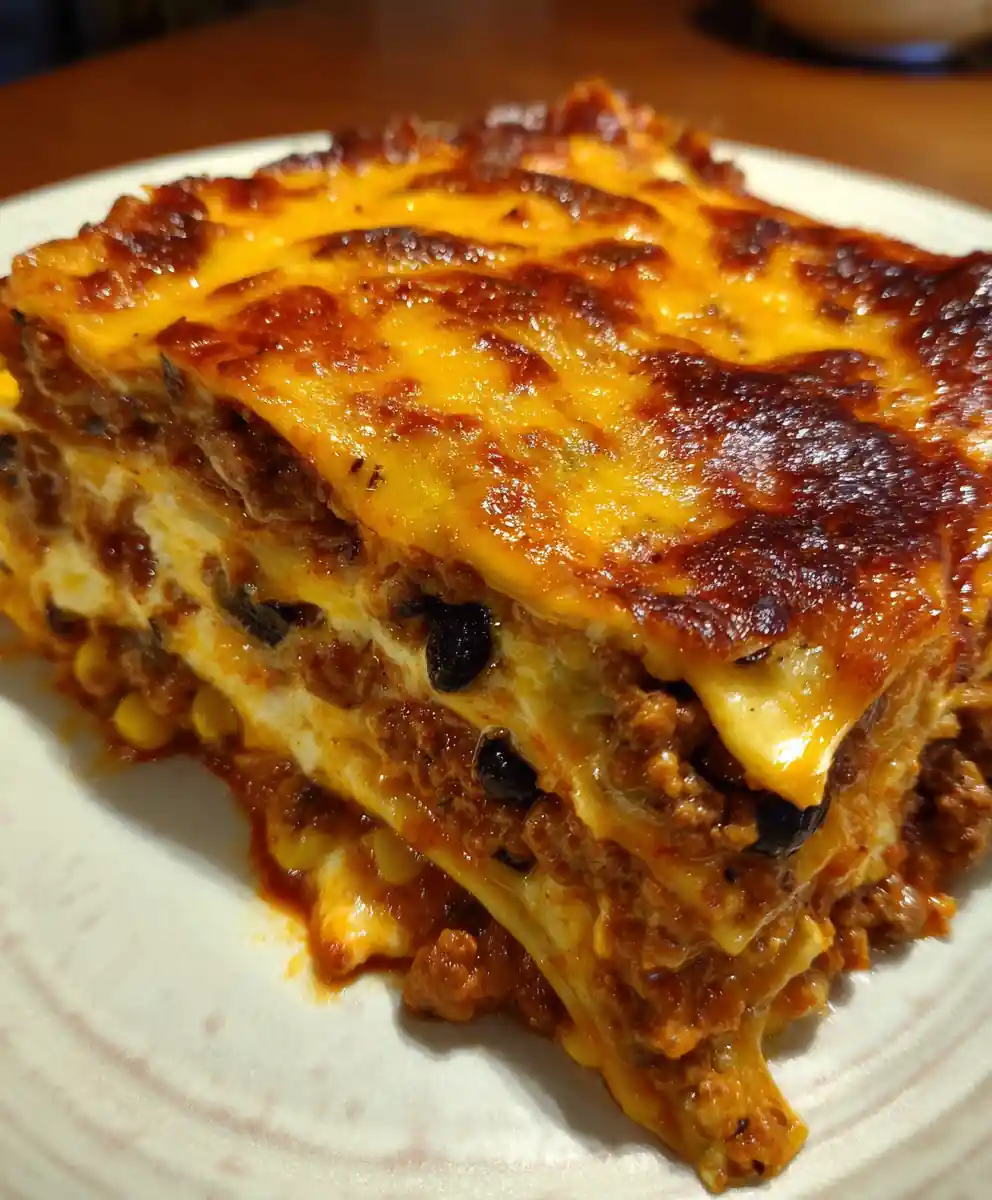 mexican lasagna recipe with tortillas Roja Verde Layered Stack