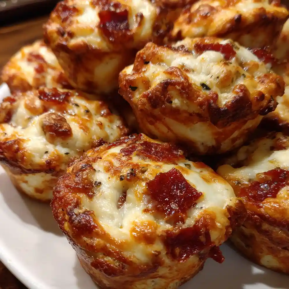 pizza muffins recipe Marinara Mozzarella Minis