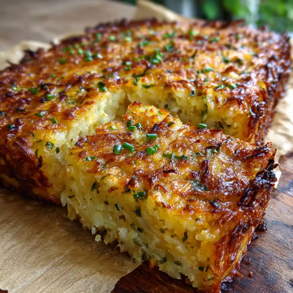 potato kugel recipe Golden Sheet With Scallion