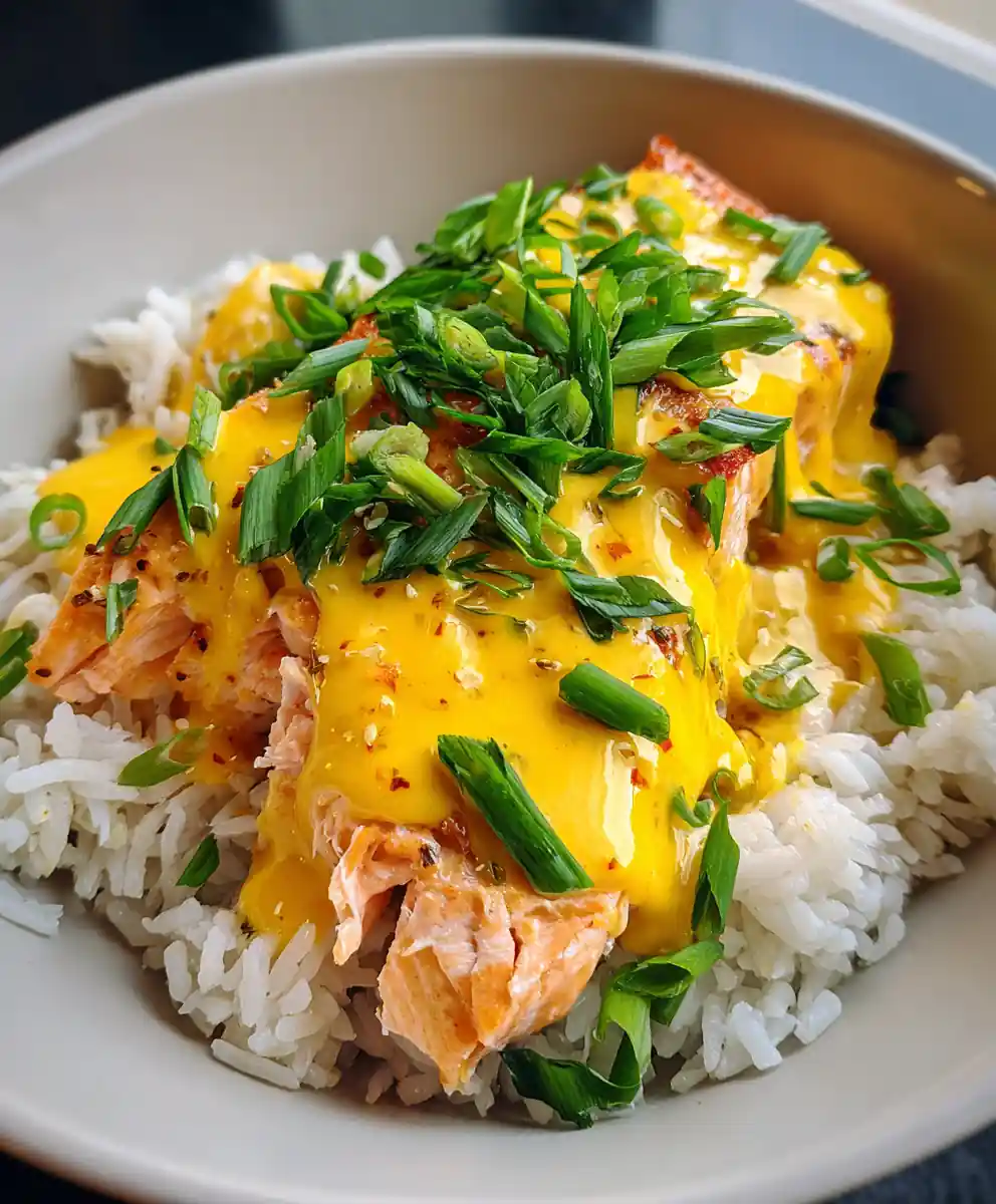 salmon bowls recipe Ginger Scallion and Mango Stripe