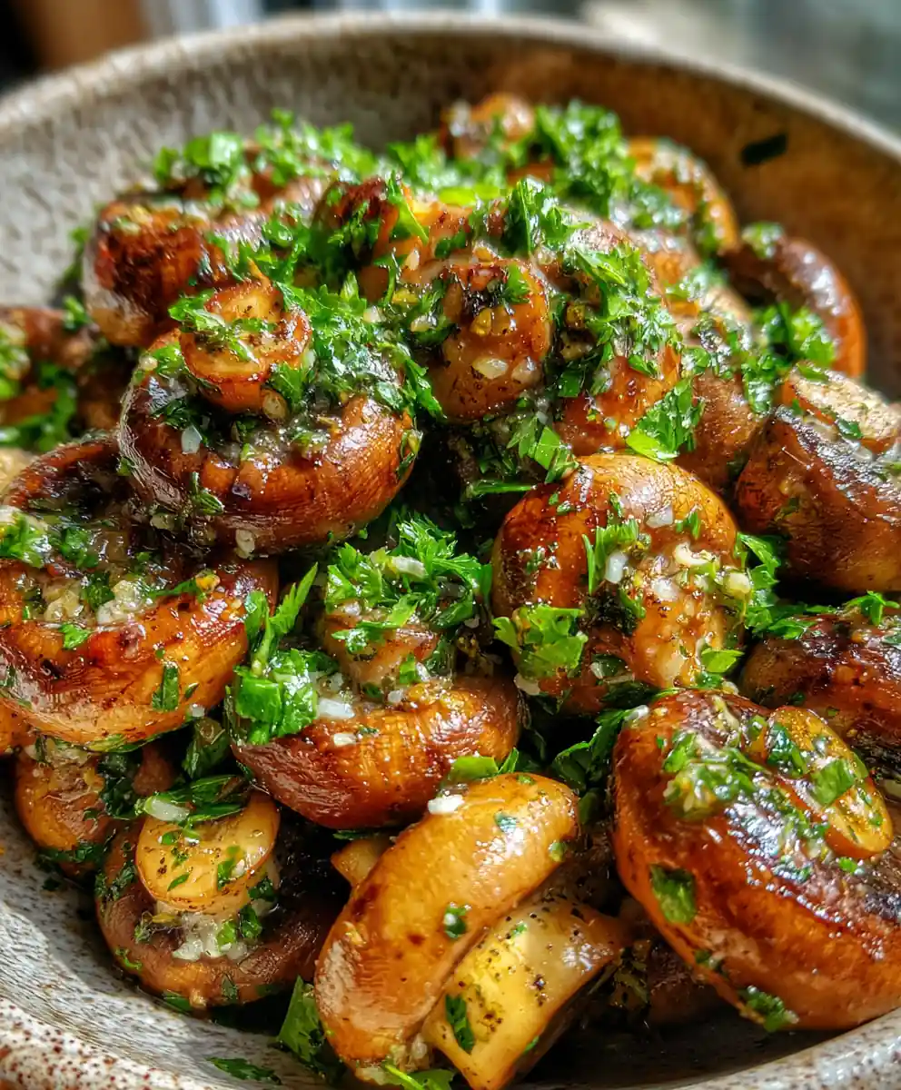 sauteed mushroom recipe Garlic Butter With Parsley Green