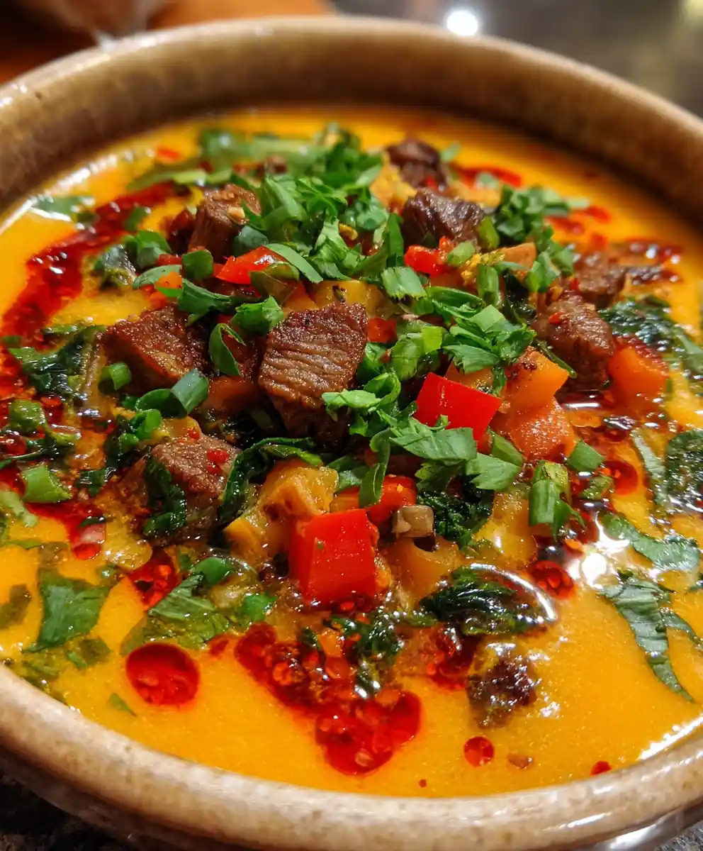 Soup Joumou Recipe Bright Orange With Chili Oil 7 soup joumou recipe Bright Orange With Chili Oil
