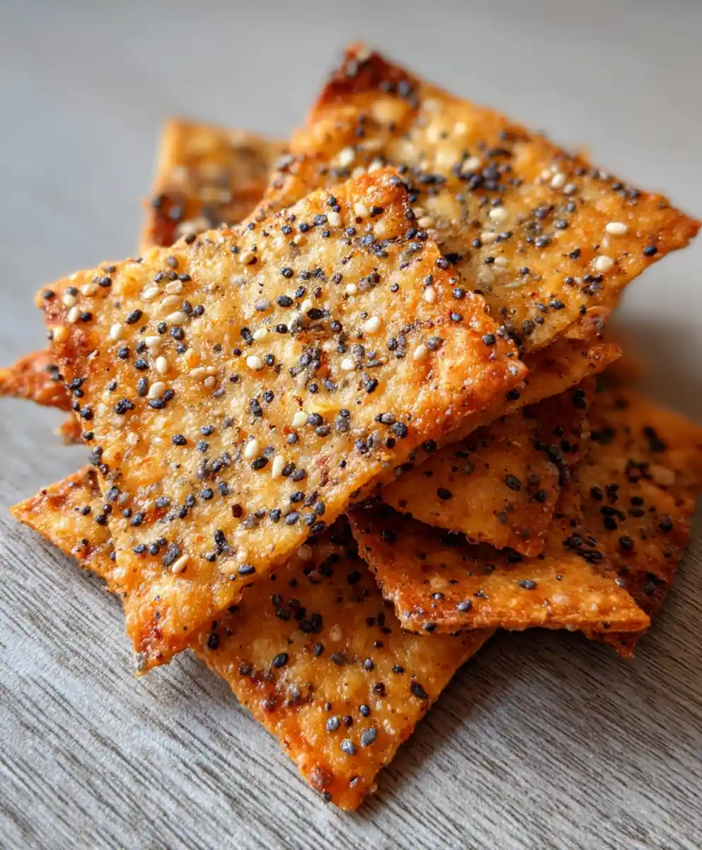 sourdough discard crackers recipe Everything Seed Speckled