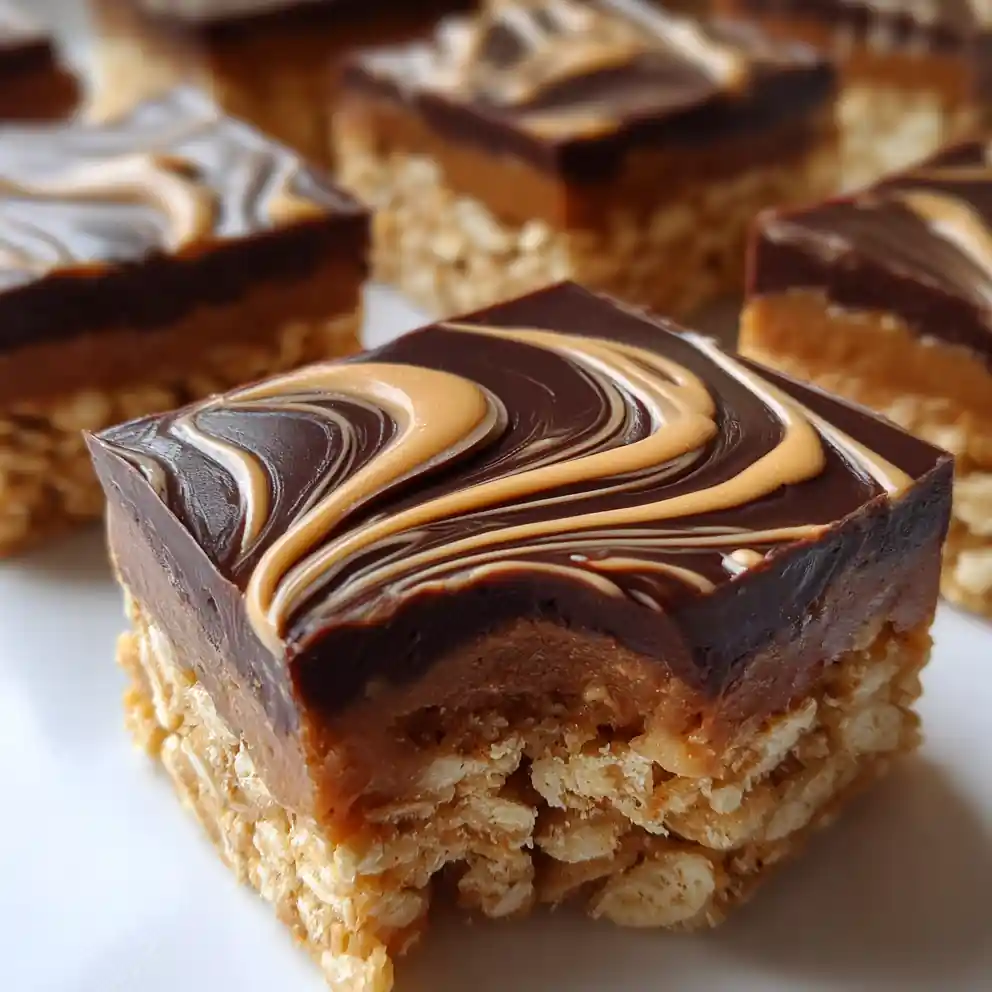special k bars recipe Chocolate Top With Peanut Stripe