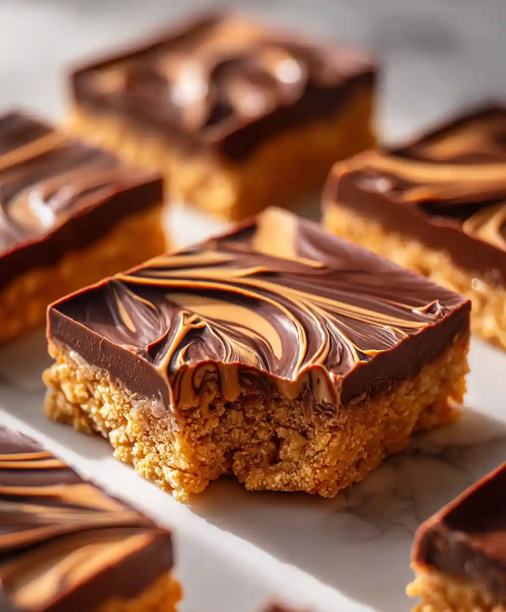 special k bars recipe Chocolate Top With Peanut Stripe