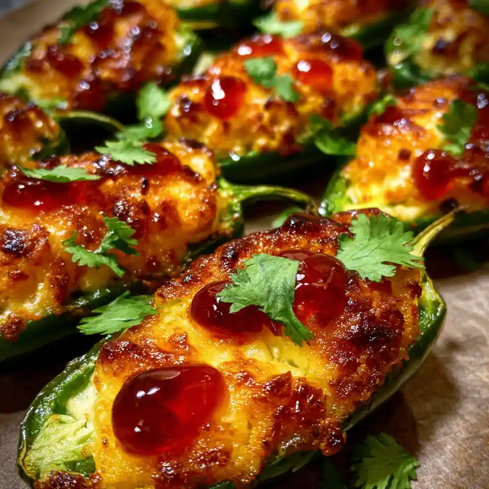 Stuffed Jalapenos Recipe Cheddar Caps And Red Drizzle 1762694266.9619398