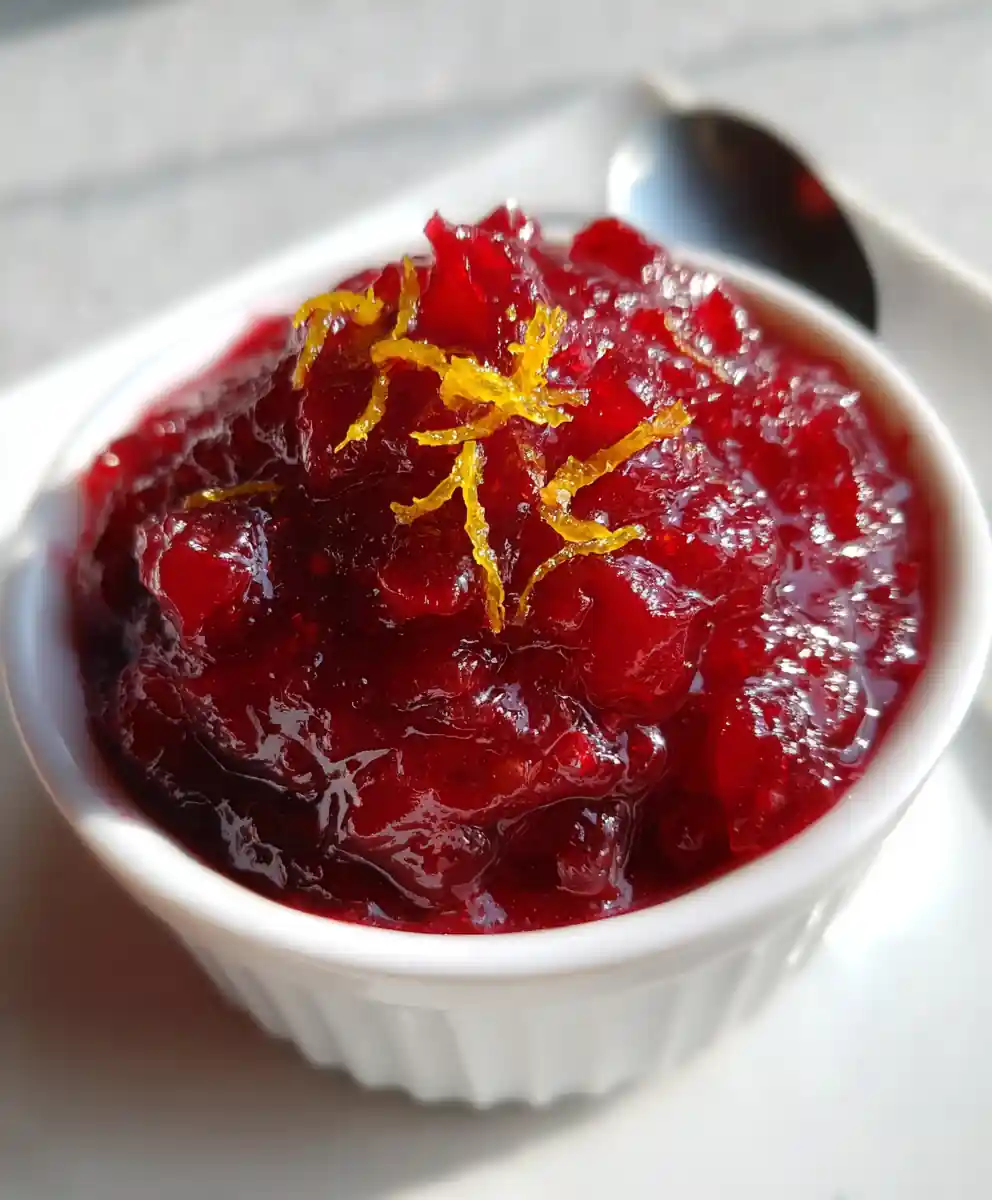 sugar free cranberry sauce recipe Ruby Orange Zest Shine