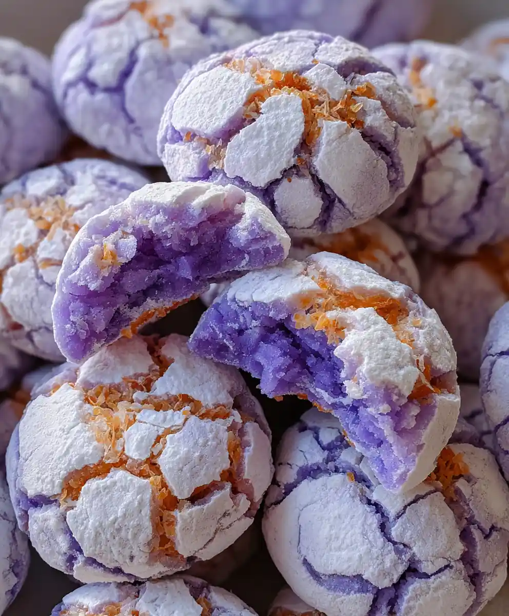 ube crinkle cookies recipe