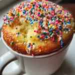 Vanilla Mug Cake Recipe Rainbow Sprinkle Top 1762516384.678879