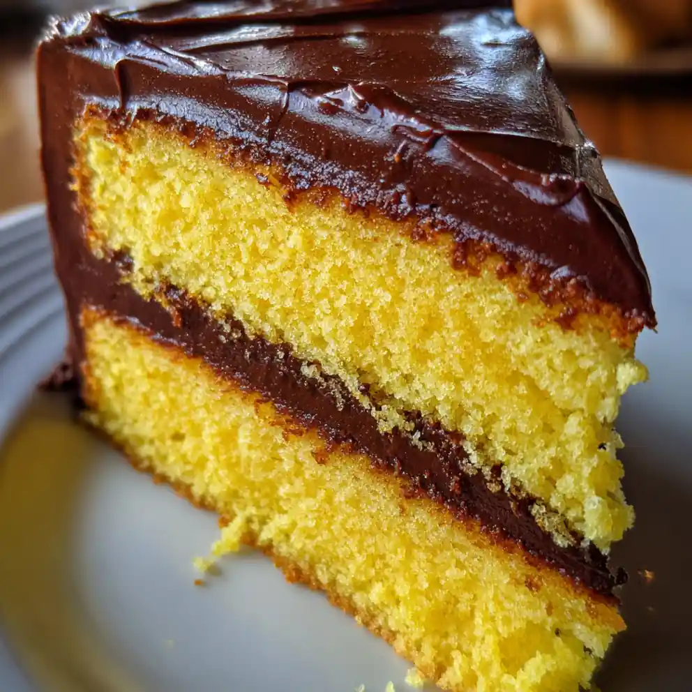 yellow cake recipe from scratch Chocolate Frost Stripe