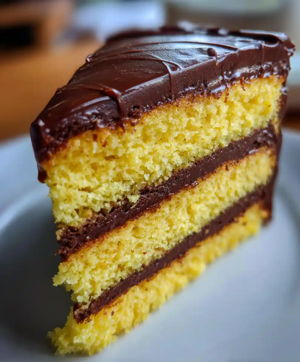 yellow cake recipe from scratch Chocolate Frost Stripe