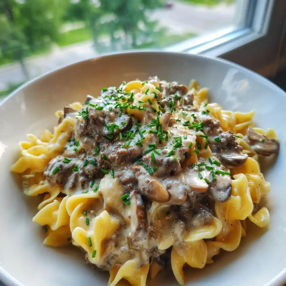 beef stroganoff recipe with hamburger