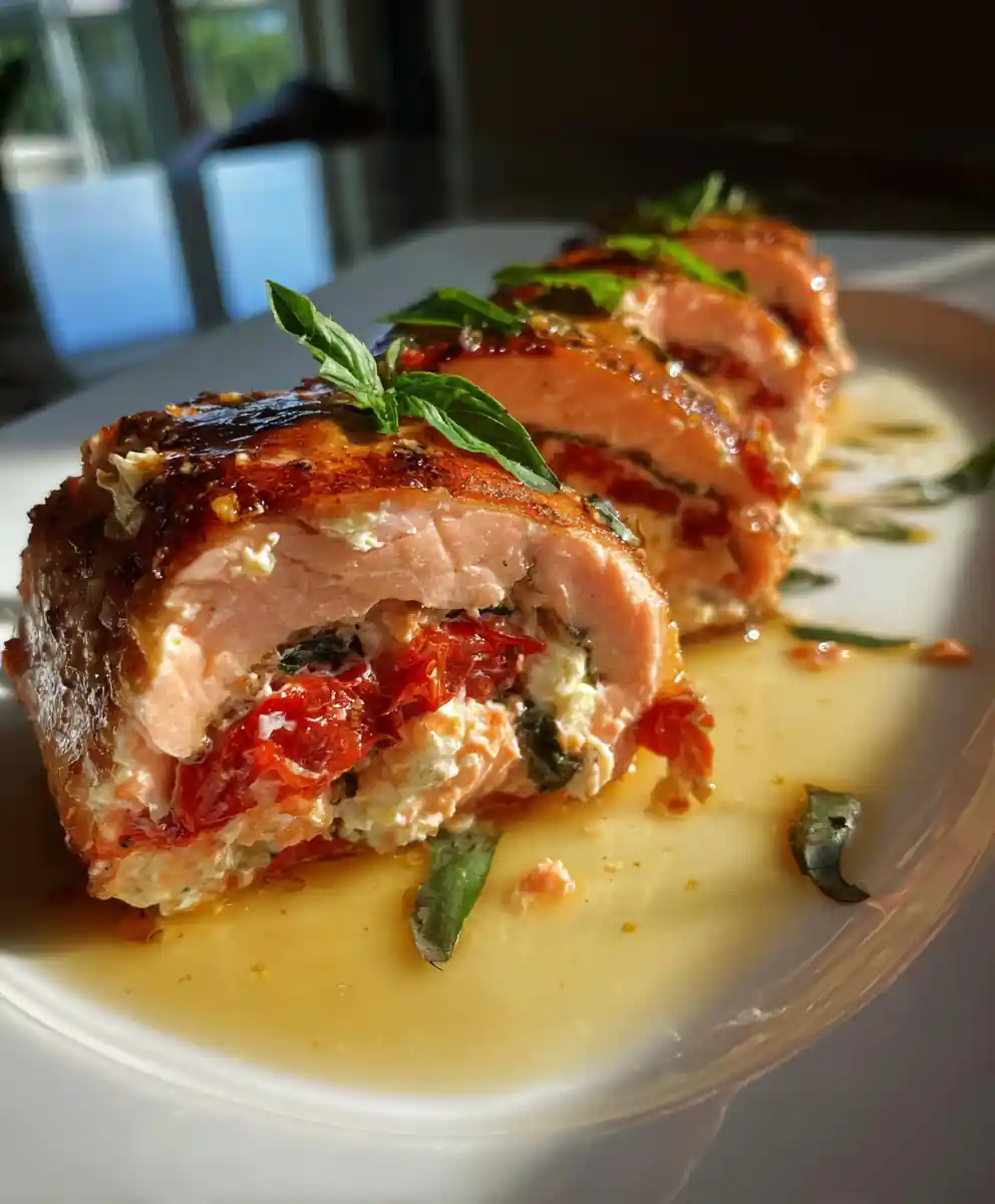 lemon basil salmon rolls recipe