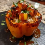 Caramelized Pineapple Ginger Teriyaki Chicken Rice Stuffed Peppers 1772010329.350964