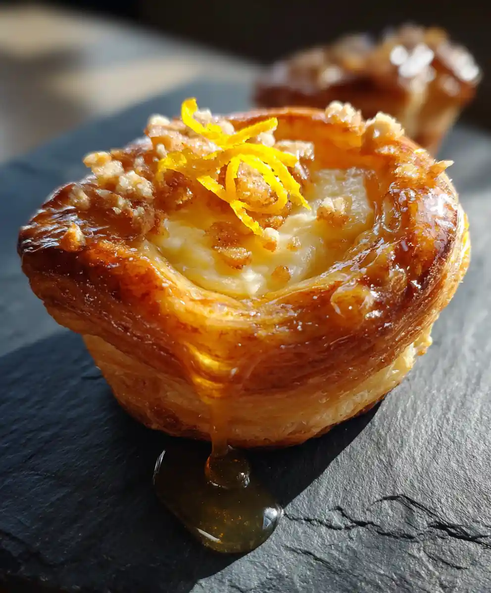 Citrus Cardamom Mini Cheese Danishes With Honey Gold Glaze