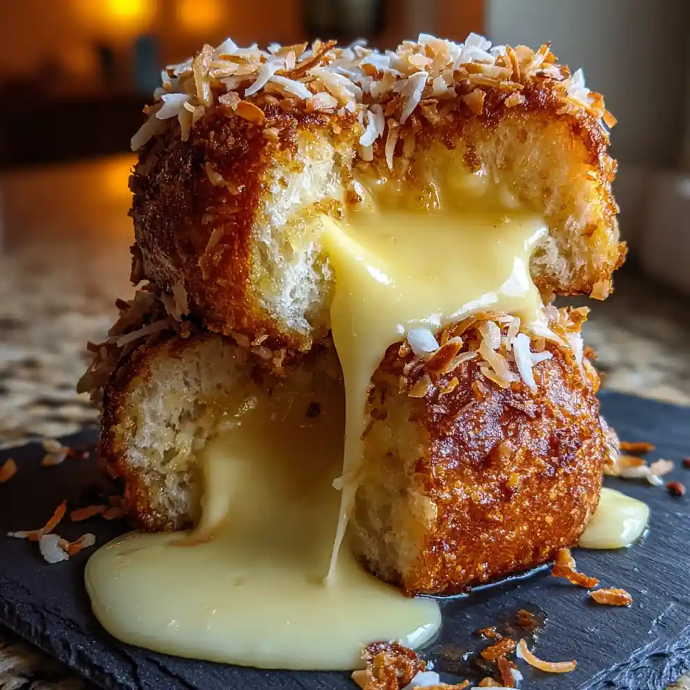 Golden Coconut Crusted Condensed Milk Bread With Gooey Vanilla Custard 1772052063.0036154
