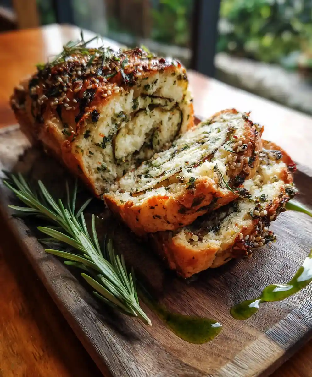 Herb Swirled Cottage Cheese Bread 7 Herb Swirled Cottage Cheese Bread