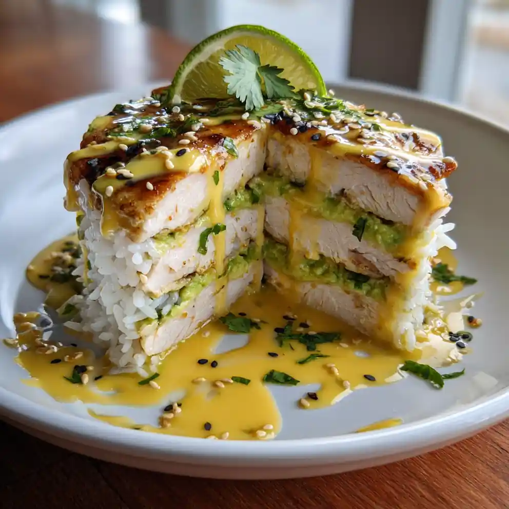 Honey Lime Chicken With Creamy Avocado Lime Rice Stack 1772029988.279055