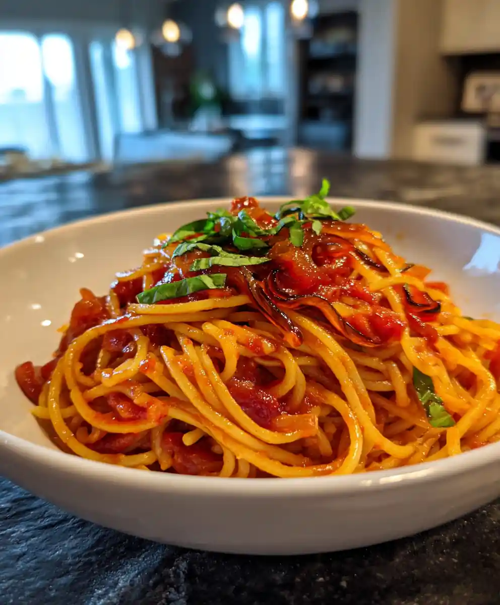 Italian Spaghetti Sauce With Caramelized Onion Balsamic Swirl