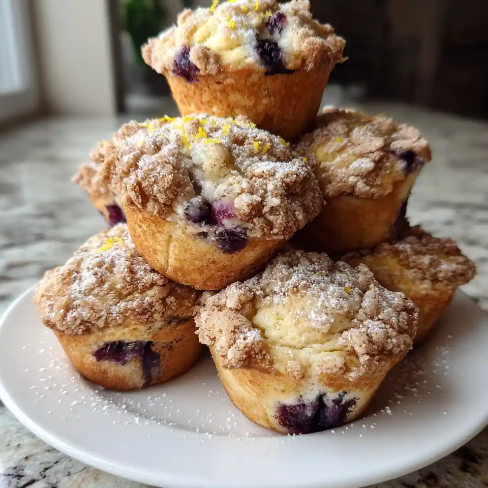 Lemon Zest Cream Cheese Swirl Blueberry Muffins 1772021430.9216435