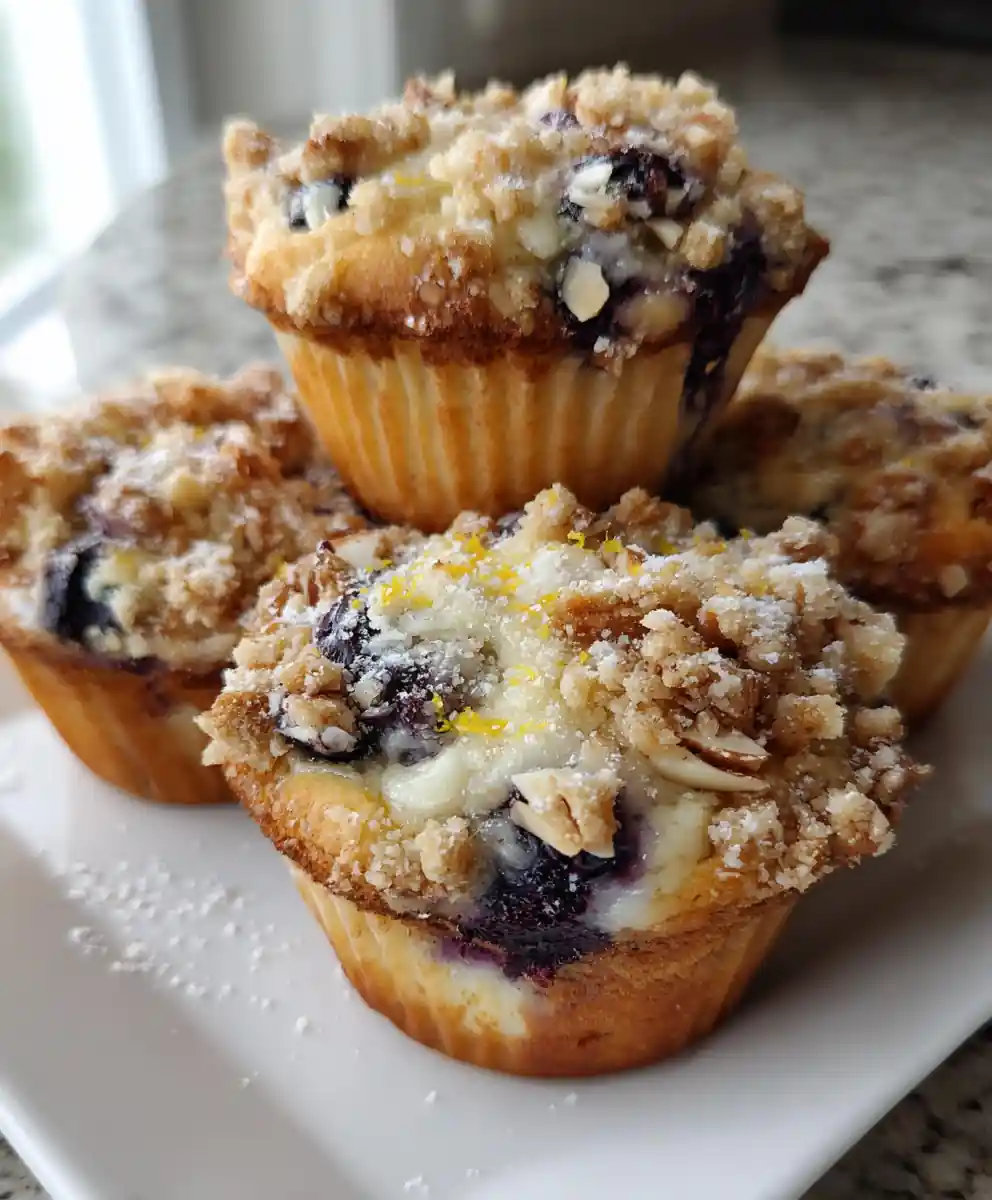Lemon Zest Cream Cheese Swirl Blueberry Muffins 7 Lemon Zest Cream Cheese Swirl Blueberry Muffins
