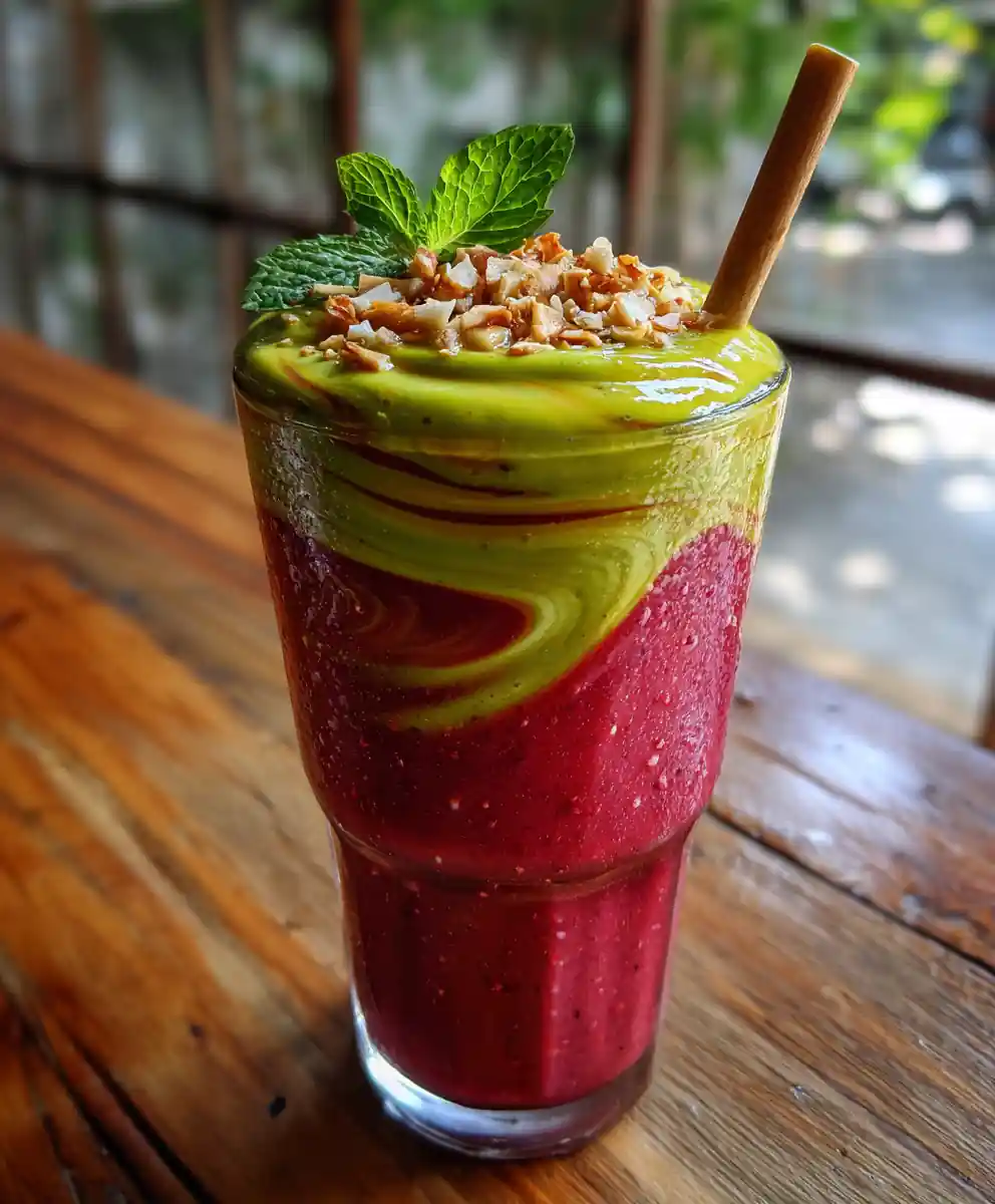 Mango Coconut Swirl Berry Smoothie 7 Mango Coconut Swirl Berry Smoothie