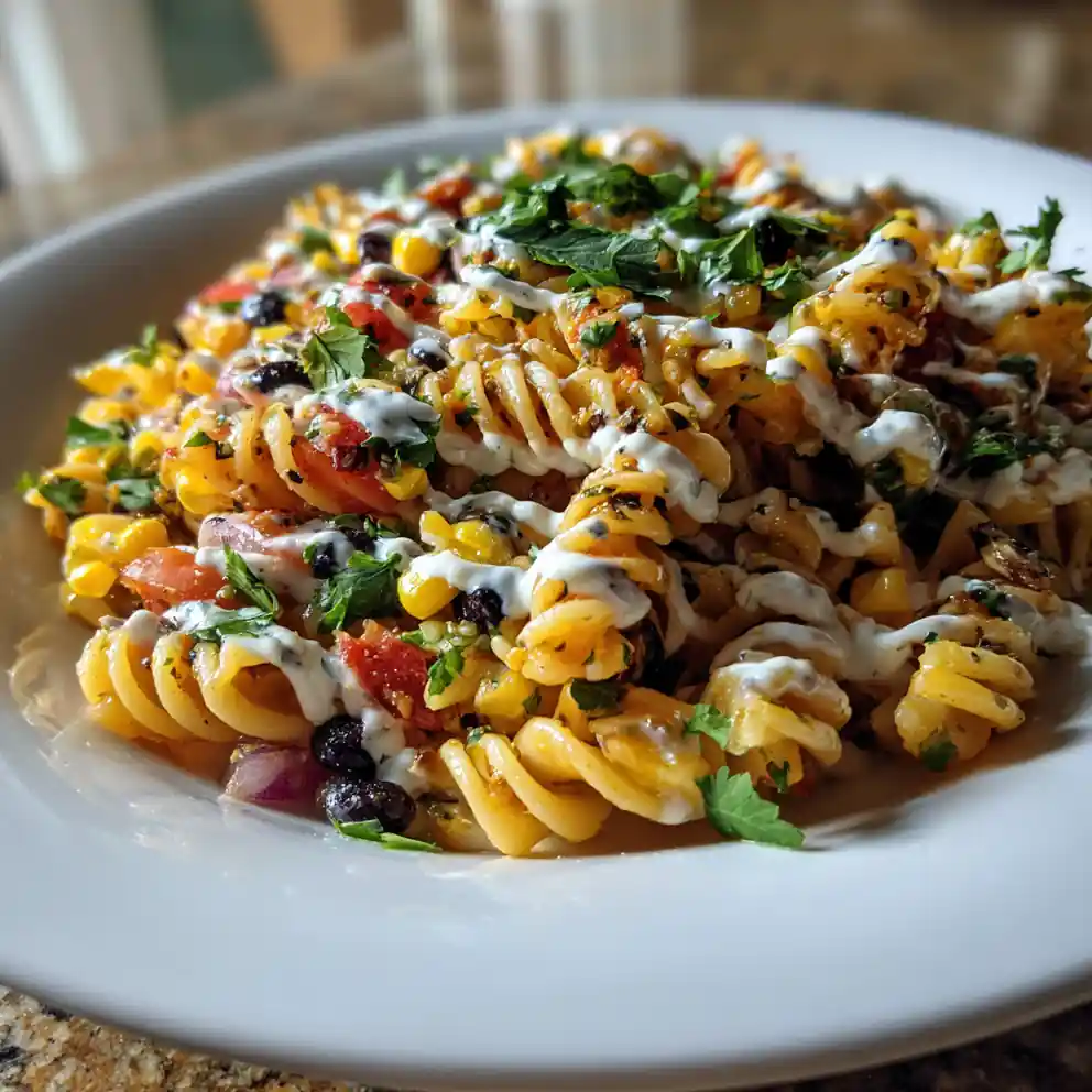 Mexican Pasta Salad With Charred Poblano Lime Cream 1772017701.0625482