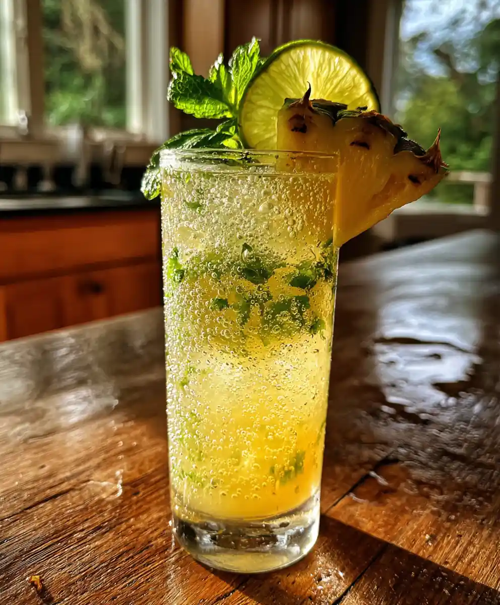 Pineapple Ginger Lime Sparkling Soda