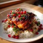 Pomegranate Glazed Creamy Smothered Chicken And Rice 1772133721.8835773