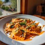 Ravioli With Roasted Red Pepper Cream Sauce 1772077165.640376