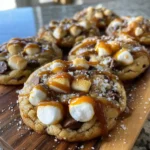 SMores Blossom Cookies With Salty Caramel Swirl 1772013828.3831155