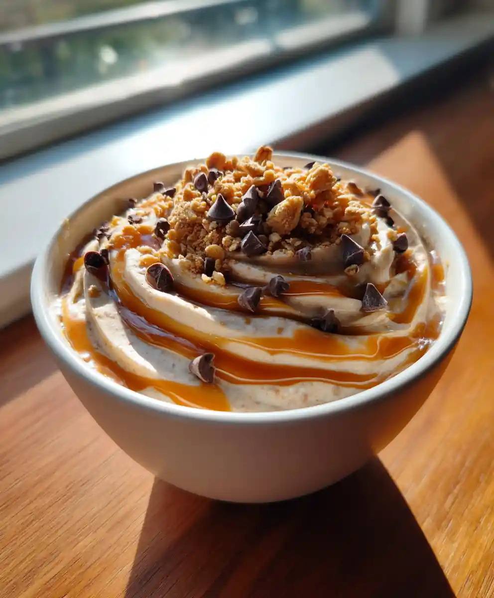 Salted Caramel Swirl Cookie Dough Overnight Oats