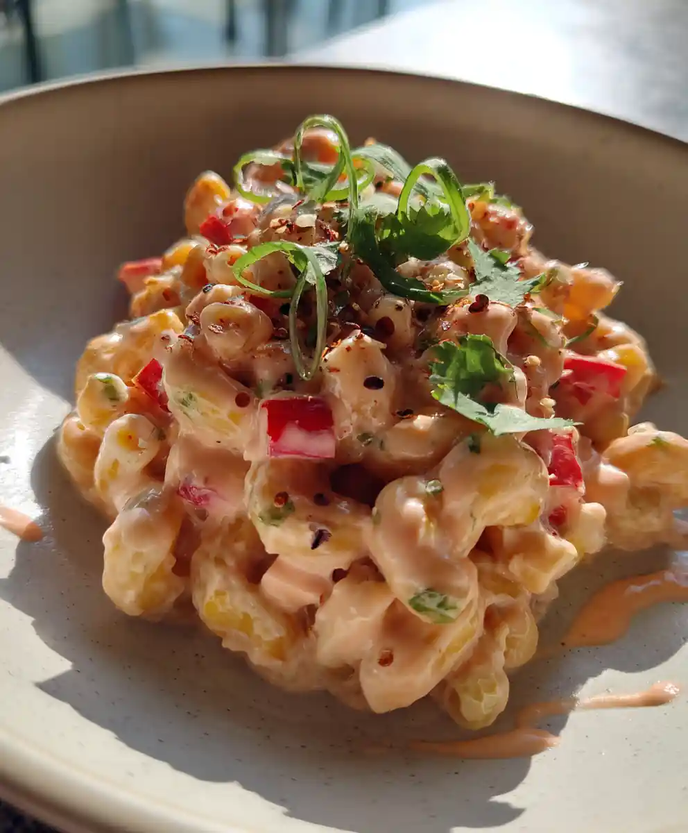 Smoky Chipotle Corn Macaroni Salad With Lime Drizzle 7 Smoky Chipotle Corn Macaroni Salad With Lime Drizzle
