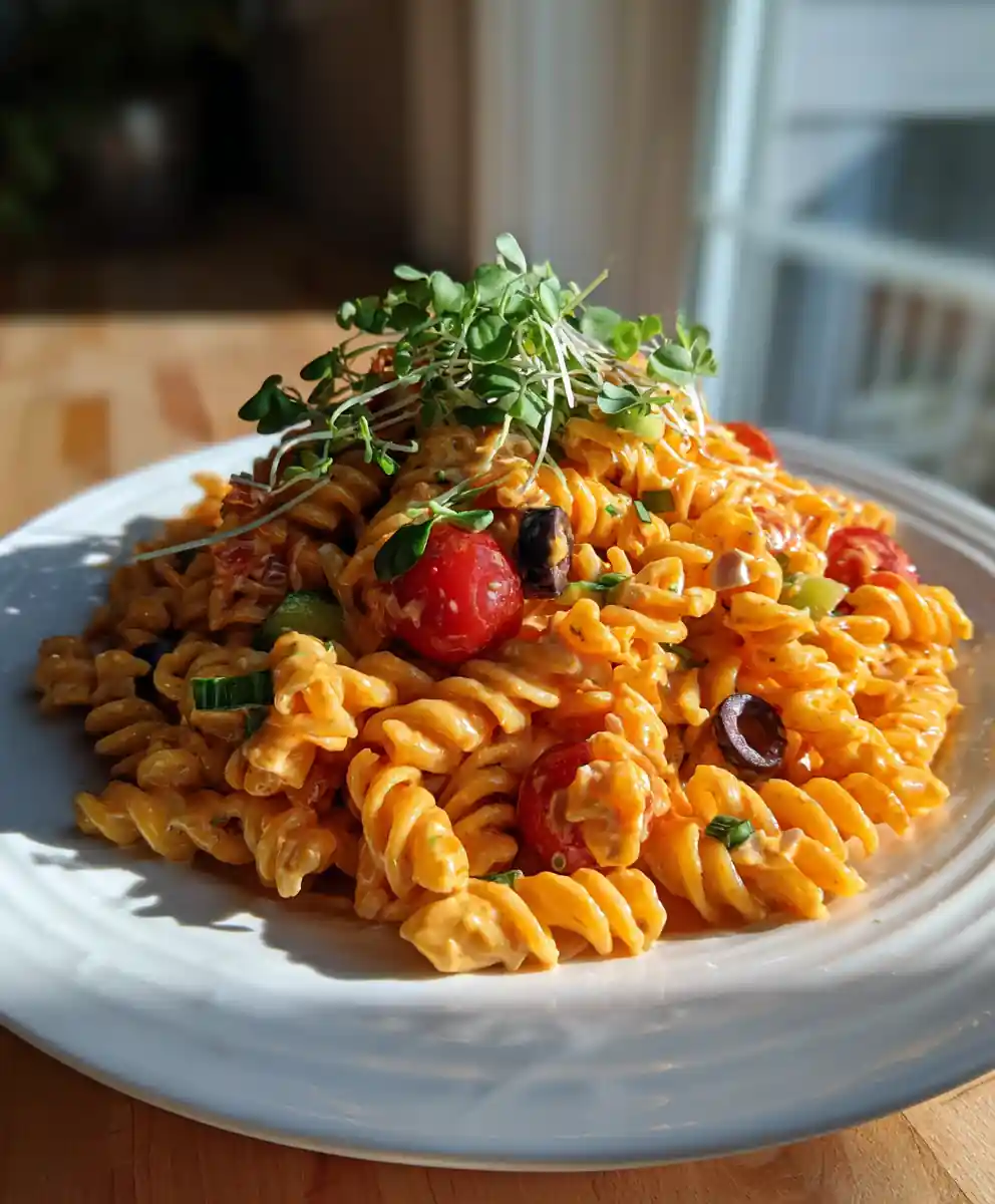 Smoky Paprika Lime Ranch Pasta Salad With Toasted Pine Nuts