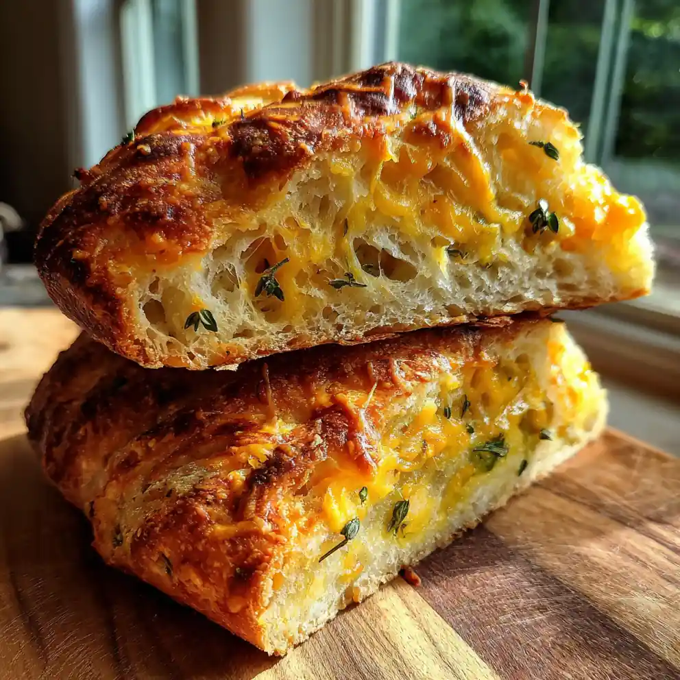 Spicy Jalapeño Cheddar Swirl No Knead Bread