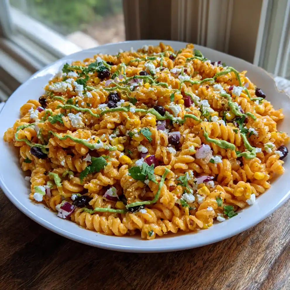 Zesty Mexican Pasta Salad With Roasted Poblano Lime Crema 1772135183.3917637