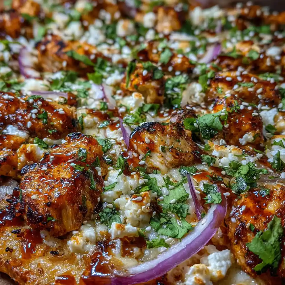 Bbq Chicken Flatbread Pizza With Fresh Cilantro And Lime Drizzle 1772946420.1386893