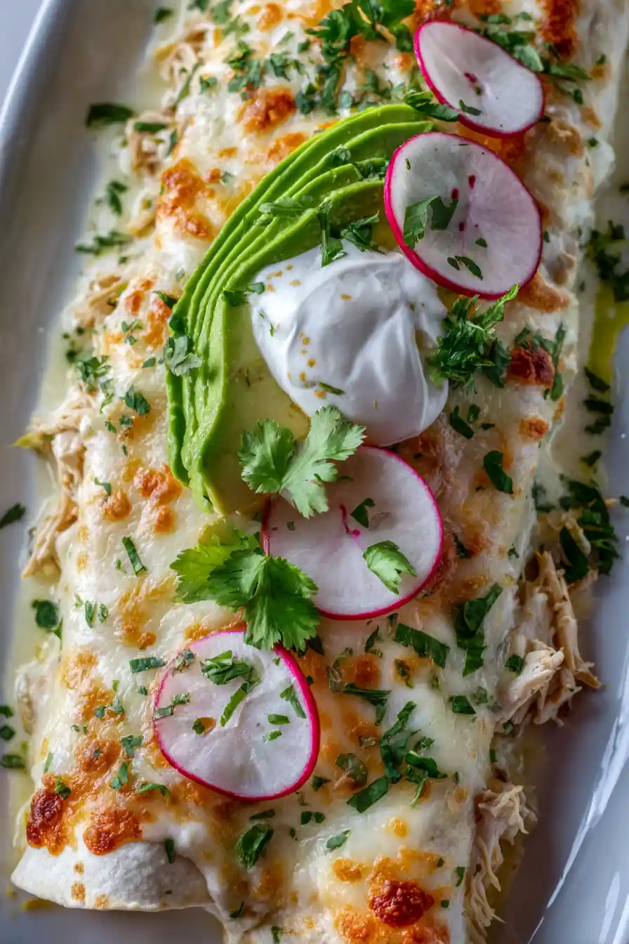 Best Easy White Chicken Enchiladas