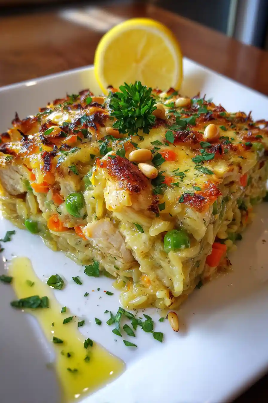 Chicken Orzo Bake (Easy Dump And Bake)